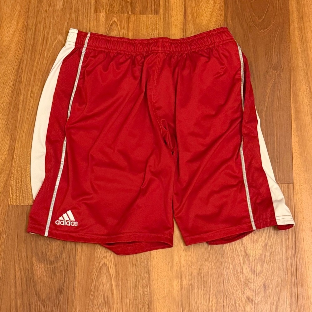 Adidas Red Athletic Shorts Men's Size Large
